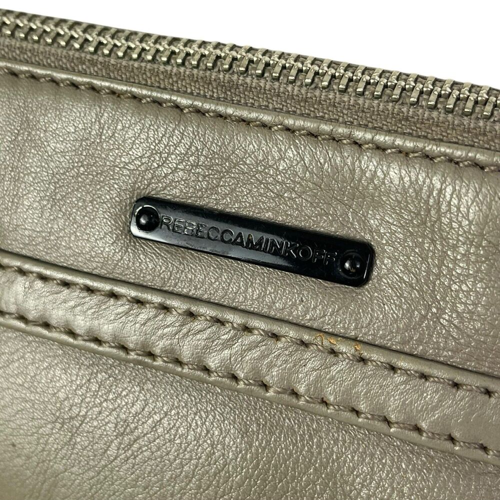 REBECCA MINKOFF Mac M.A.C. Leather Crossbody Shoulder Bag Purse Gray Chain - Picture 7 of 12